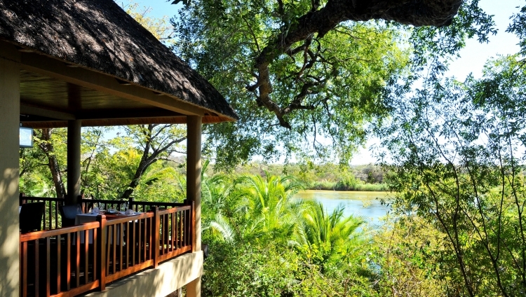 Divava Okawango Lodge - Blick auf den Fluss